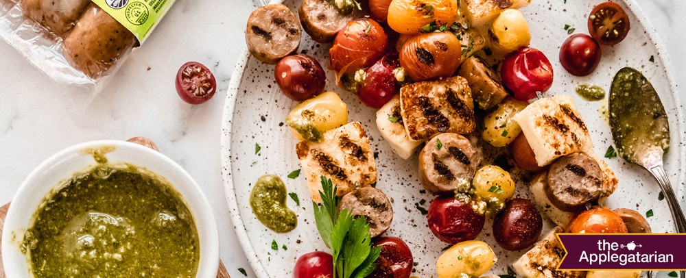 Chicken and Apple Sausage Skewers